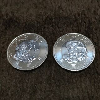 東京オリンピック記念硬貨2枚セット　風神雷神(貨幣)