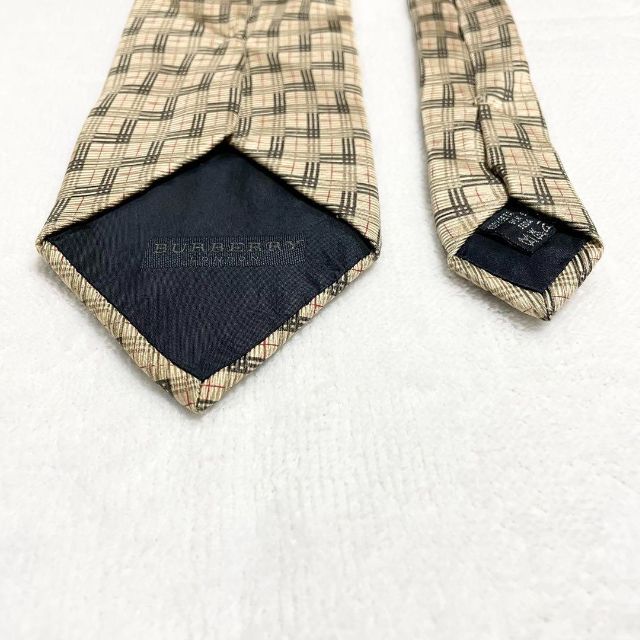 BURBERRY(バーバリー)の【美品】バーバリー ネクタイ ノバチェック ベージュ シルク イタリア製 メンズのファッション小物(ネクタイ)の商品写真