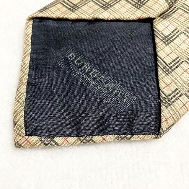 BURBERRY(バーバリー)の【美品】バーバリー ネクタイ ノバチェック ベージュ シルク イタリア製 メンズのファッション小物(ネクタイ)の商品写真