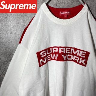 シュプリーム(Supreme)の[大人気]　シュプリーム　ニット　2トーン切り替えセーター　存在感◎ 季節感◎(ニット/セーター)