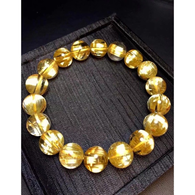 ⭐︎【天然】タイチンルチルクオーツ ブレスレット 11.5mm | www