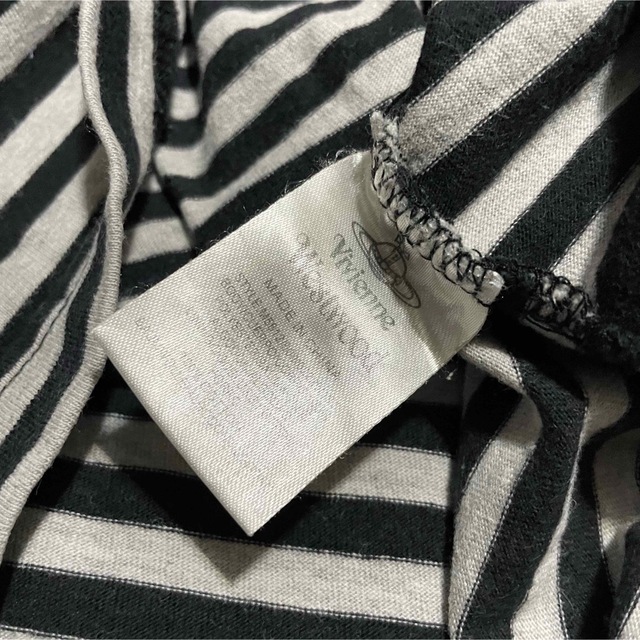 Vivienne Westwood(ヴィヴィアンウエストウッド)のヴィヴィアンウエストウッド【美品】クロック プリント 半袖 ボーダー カットソー メンズのトップス(Tシャツ/カットソー(半袖/袖なし))の商品写真