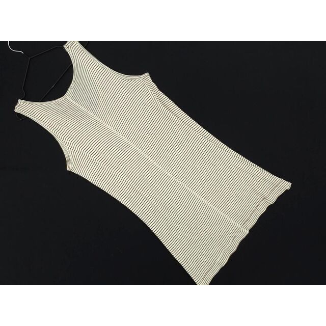 pas de calais パドカレ ボーダー タンクトップ ベージュx茶 ■◆ レディース