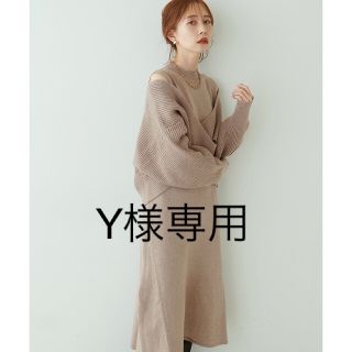 ナチュラルクチュール(natural couture)のnatural couture  クロスニット　ワンピース(その他)