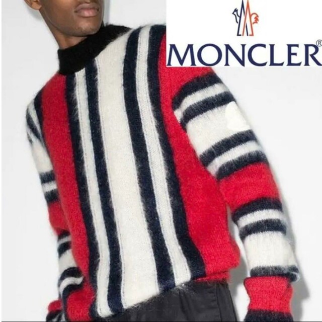 MONCLER GENIUS 1952 トリコロール モヘアニットセーター L - ニット