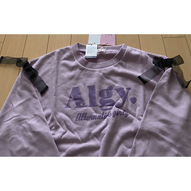 ALGY(アルジー)のアルジー オーガンジーりぼんトレーナー サイズS(145〜155) キッズ/ベビー/マタニティのキッズ服女の子用(90cm~)(その他)の商品写真