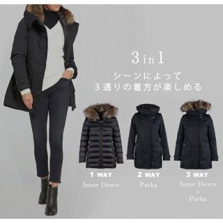 ウールリッチ(WOOLRICH)の美品　ウールリッチ　3way 黒　Ｓ　アウター　ジャケット(その他)