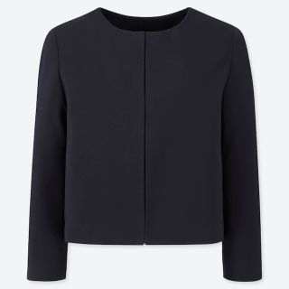 ユニクロ(UNIQLO)のジャケット ポンチ ノーカラージャケット(ノーカラージャケット)