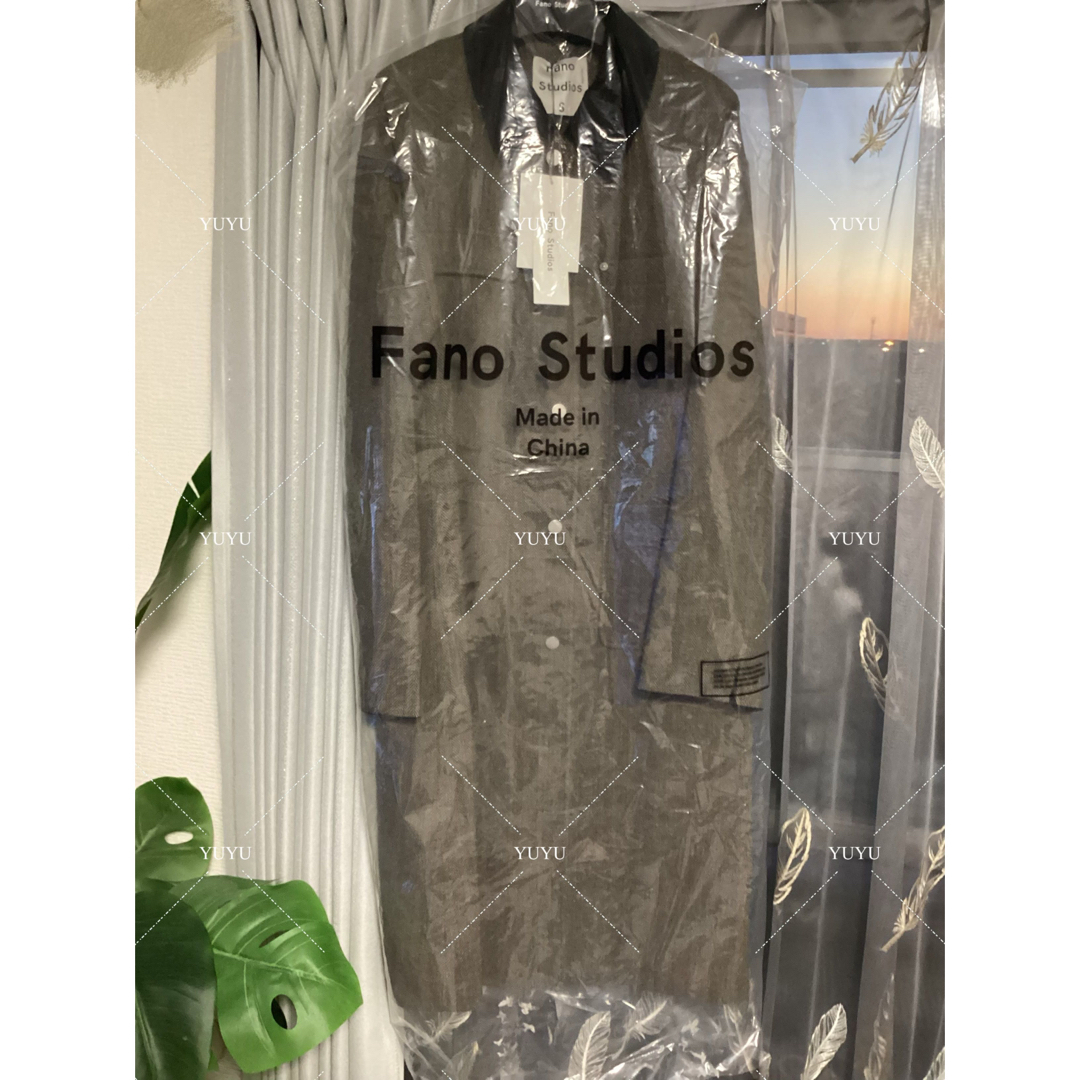 Fano Studios 】へリンボーン柄 ステンカラーコート（在庫一点）-