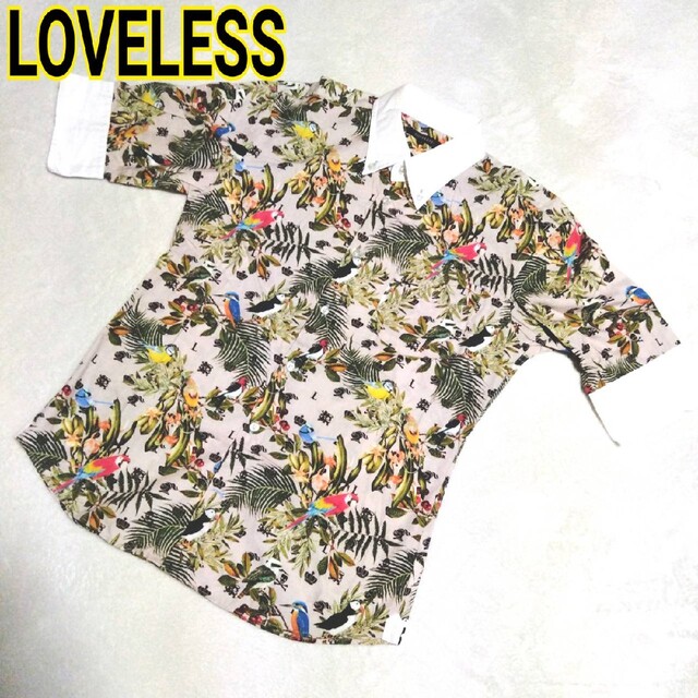 LOVELESS(ラブレス)の希少　LOVELESS　サウスアイランド　モノグラム　ロゴ　シャツ　ラブレス　1 メンズのトップス(シャツ)の商品写真