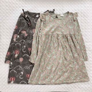 エイチアンドエム(H&M)のH&M キッズ プリントワンピース 2枚セット(ワンピース)