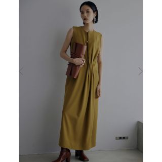 アメリヴィンテージ(Ameri VINTAGE)の【新品未着用】アメリ完売品 DRAPE RIBBON I LINE DRESS(ロングワンピース/マキシワンピース)