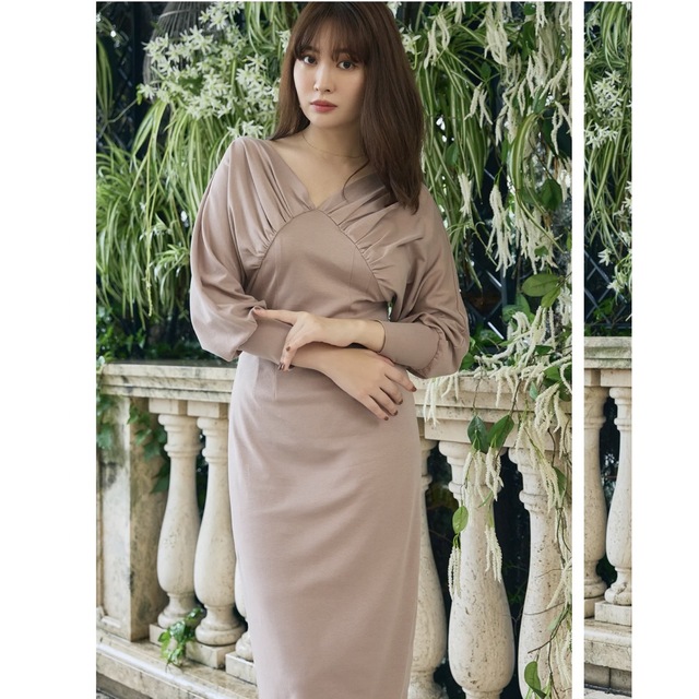 Her lip to Cache-Coeur Jersey Midi Dress