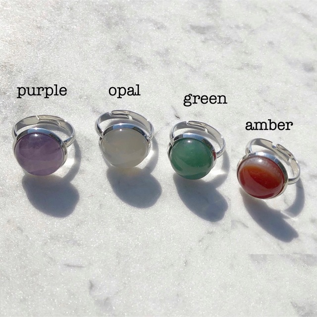 Stone ring / purple ② レディースのアクセサリー(リング(指輪))の商品写真