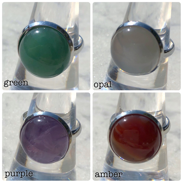 Stone ring / purple ② レディースのアクセサリー(リング(指輪))の商品写真