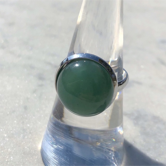 Stone ring / green ① レディースのアクセサリー(リング(指輪))の商品写真