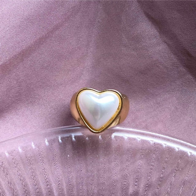 Heart pearl ring レディースのアクセサリー(リング(指輪))の商品写真