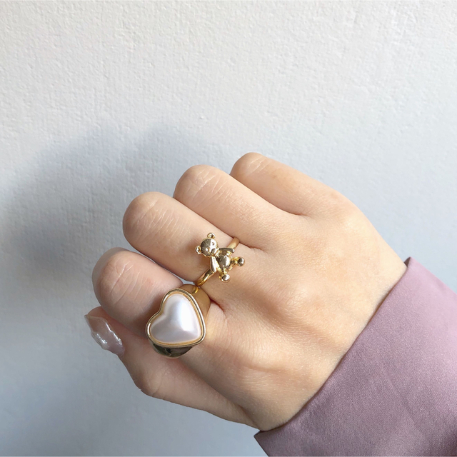 Heart pearl ring レディースのアクセサリー(リング(指輪))の商品写真