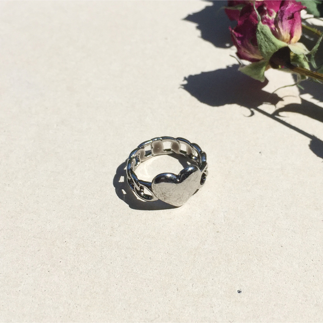 Heart chain ring レディースのアクセサリー(リング(指輪))の商品写真