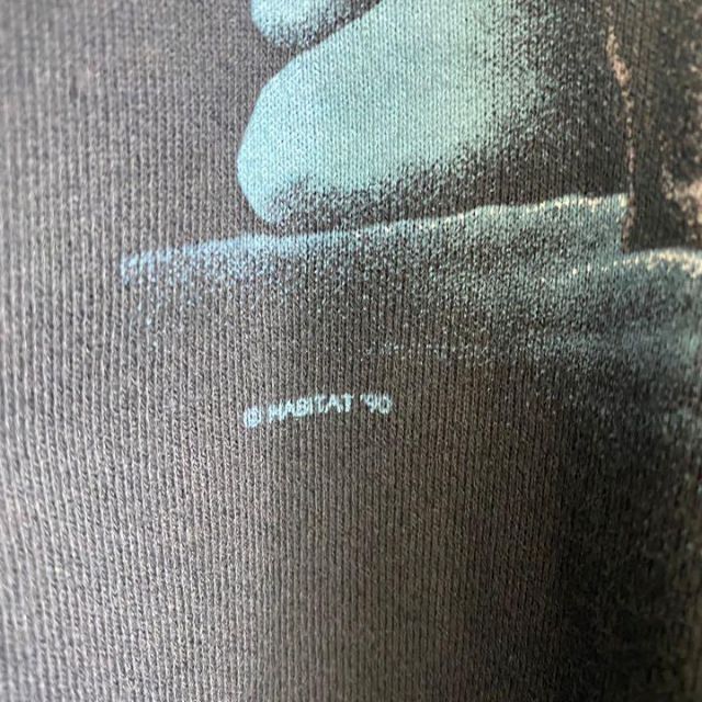 ビンテージアニマルスウェット 90s 黒 ブラック 狼 ウルフ メンズのトップス(スウェット)の商品写真