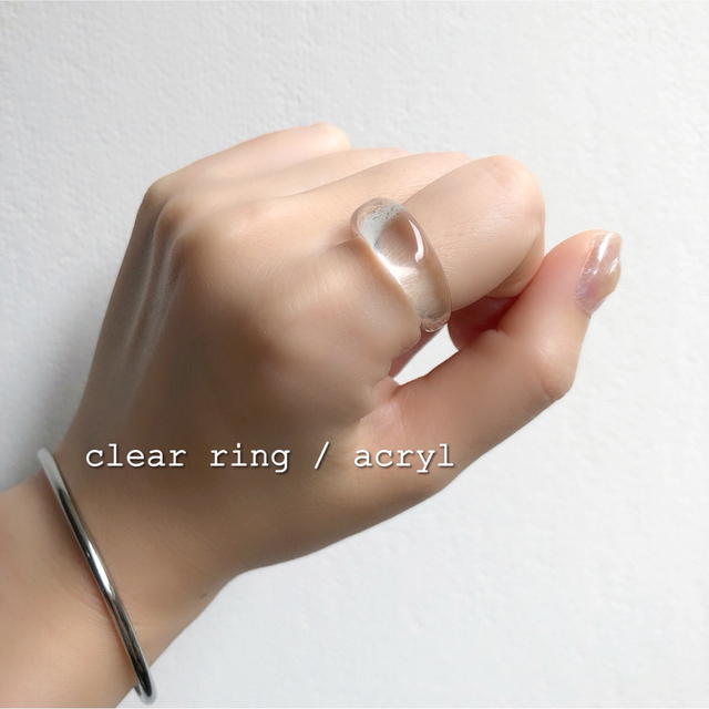 〔12号〕clear ring / Acryl / no.10 レディースのアクセサリー(リング(指輪))の商品写真