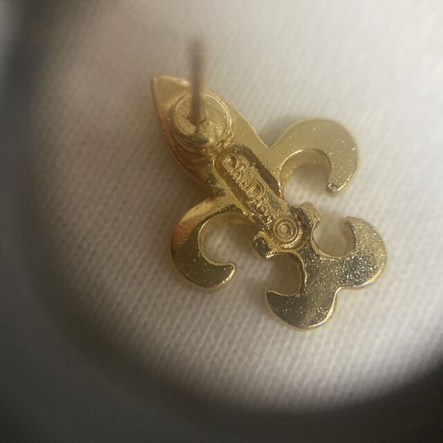 保障できる Christian Dior vintage ユリ紋章ピアス 希少 ピアス(片耳