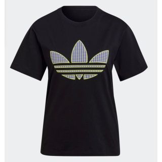 アディダス(adidas)のアディダスadidasブラックギンガムチェック半袖Tシャツ新品未使用タグ付きXL(Tシャツ(半袖/袖なし))