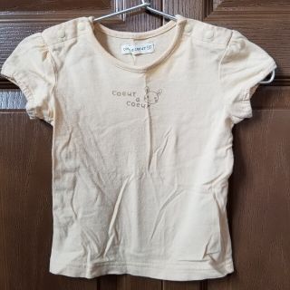 クーラクール(coeur a coeur)のクーラクール　Tシャツ　トップス　クリーム色　アイボリー　黄色　90(Tシャツ/カットソー)