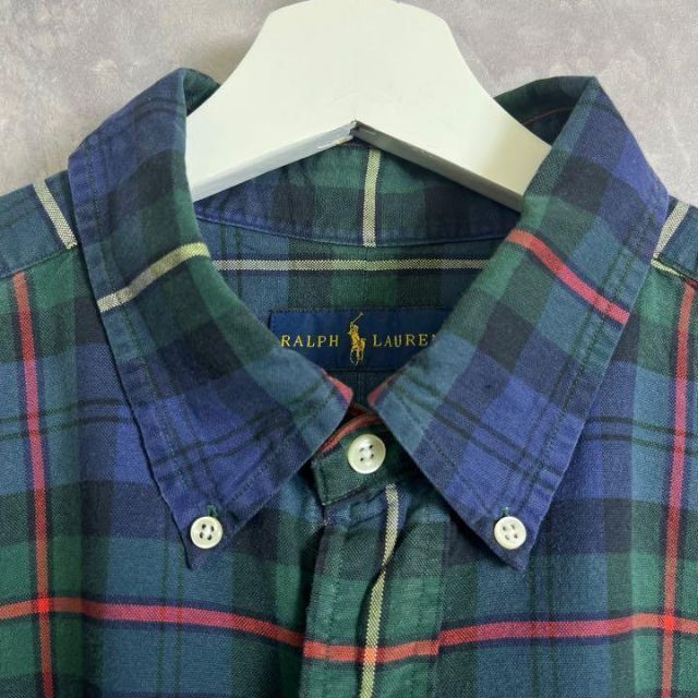Ralph Lauren(ラルフローレン)のラルフローレン 長袖シャツ チェックシャツ 緑 BDシャツ グリーン メンズのトップス(シャツ)の商品写真