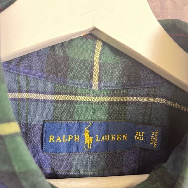 Ralph Lauren(ラルフローレン)のラルフローレン 長袖シャツ チェックシャツ 緑 BDシャツ グリーン メンズのトップス(シャツ)の商品写真