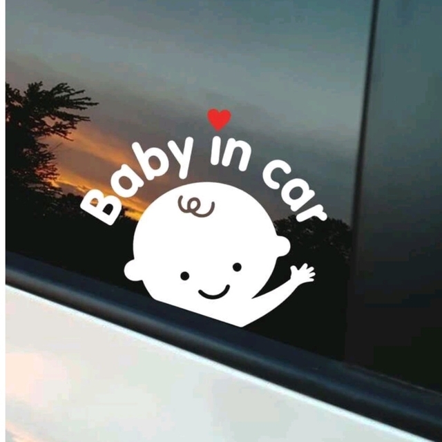 baby in car 自動車/バイクの自動車(車外アクセサリ)の商品写真