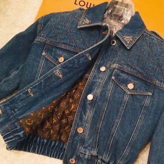 ルイヴィトン(LOUIS VUITTON)のLOUIS VUITTONヴィトンデニムジャケットキルテッドサイズ34新品未使用(Gジャン/デニムジャケット)