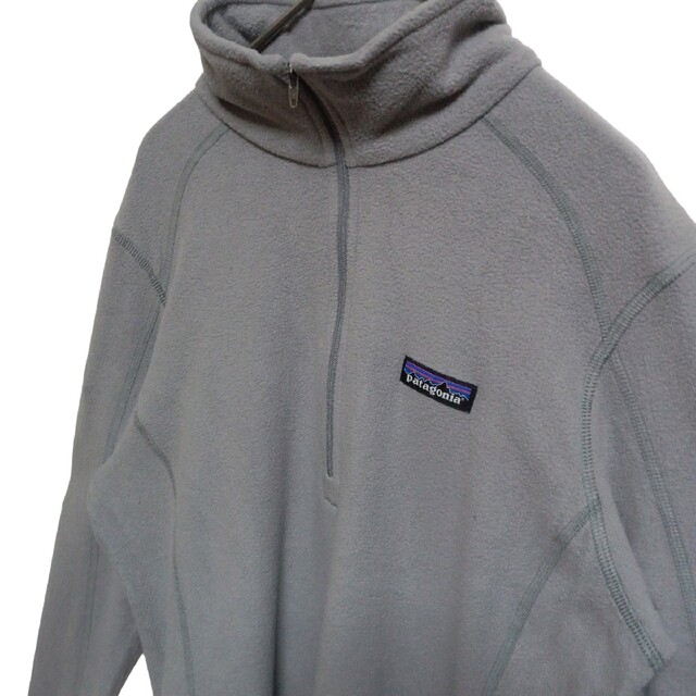 patagonia(パタゴニア)のpatagonia パタゴニアフリース　ハーフジップ　グレー　メンズM　古着 メンズのトップス(スウェット)の商品写真