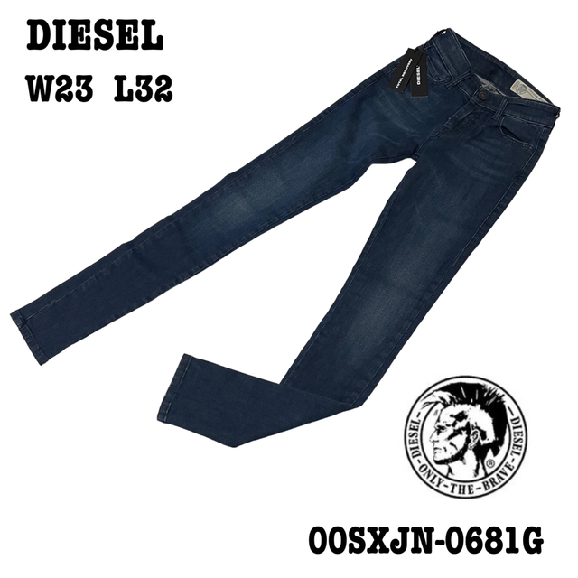 新品】W23 L32 ディーゼル デニムパンツ スキニー ストレッチ ネイビー