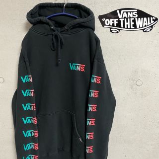 ヴァンズ(VANS)のVANS/ヴァンズ　プルオーバーパーカー　袖口プリント　ユニセックス　S  古着(パーカー)