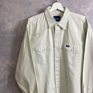 ラングラー(Wrangler)のラングラー 90s シャツジャケット ベージュ 厚手 ウェスタンシャツ(シャツ)