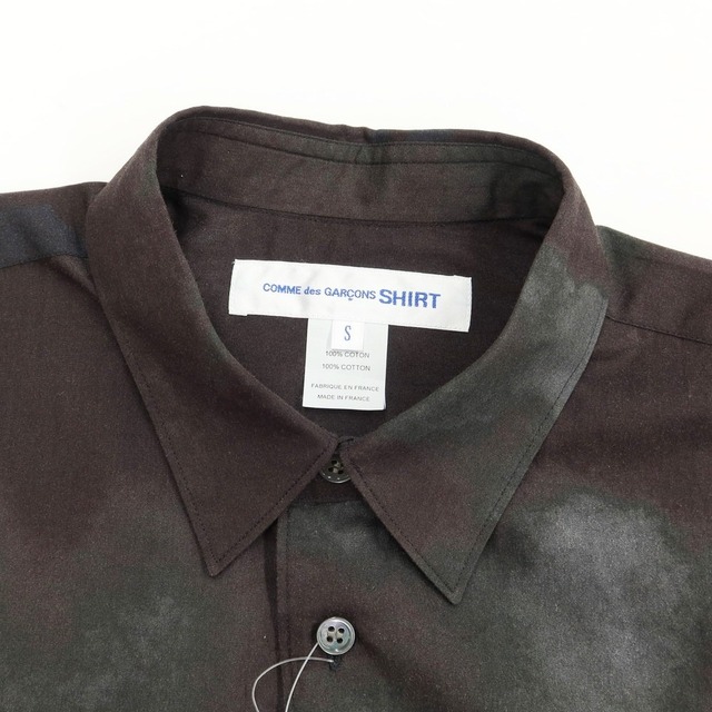 【未使用】コムデギャルソンシャツ COMME des GARCONS SHIRT 2022年秋冬 コットン カジュアルシャツ ブラック【サイズM】【メンズ】