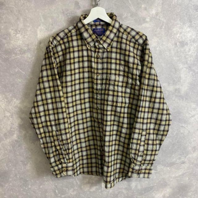 PENDLETON(ペンドルトン)のペンドルトン ウールシャツ ベージュ ブラウン チェック オンブレ メンズのトップス(シャツ)の商品写真