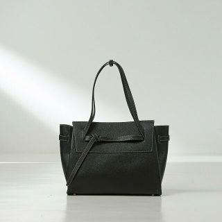 ロウェルシングス(LOWELL Things)の【ブラック】Knoty/レザーベルテッドトートBAG(L)(トートバッグ)