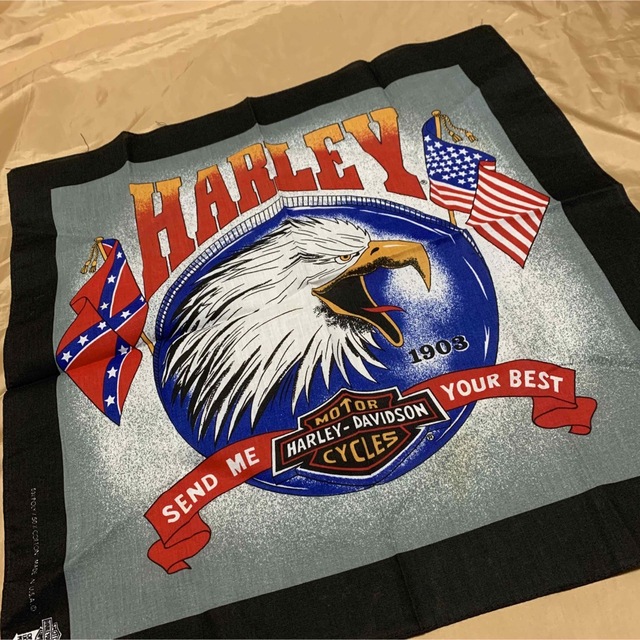 サントスピンク アメリカ製 新品未使用♪ハーレーダビッドソンバンダナ