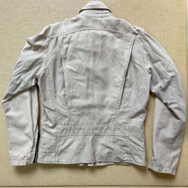 DIESEL(ディーゼル)の⭐️メンズ M⭐️ディーゼル DIESEL⭐️ライダースジャケット⭐️ベージュ メンズのジャケット/アウター(ライダースジャケット)の商品写真