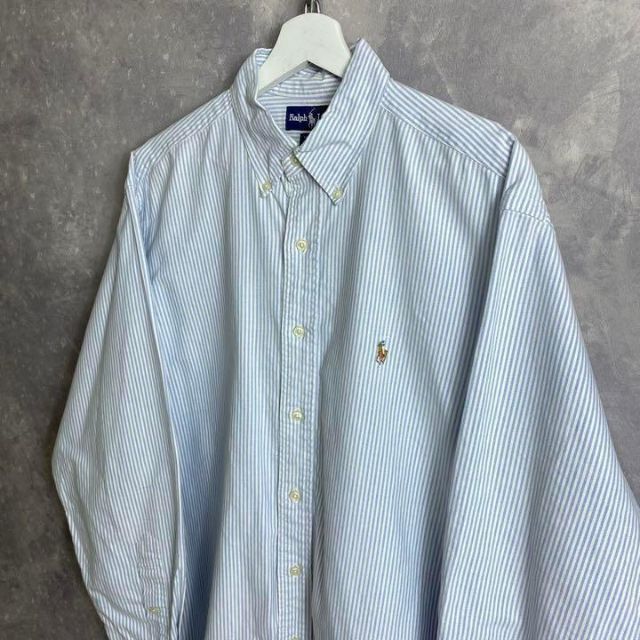 POLO RALPH LAUREN(ポロラルフローレン)の90s ラルフローレン Raiph Lauren ストライプボタンダウンシャツ メンズのトップス(シャツ)の商品写真