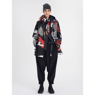 新品 定価77000円 Y-3 内田すずめ コラージュ プリント ライト コート