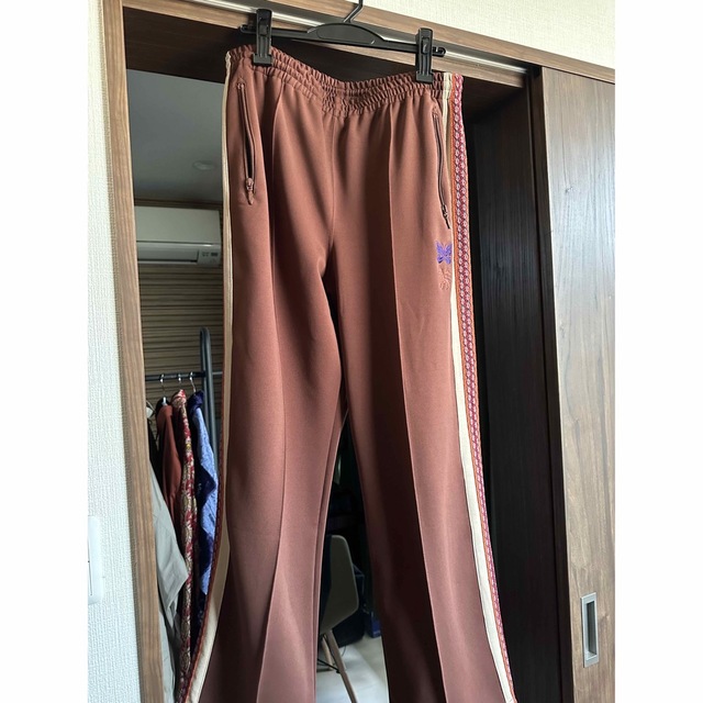 KUON クオン 20AW 日本製 TRIMMED TROUSERS 裂き織りストライプトラウザーズパンツ 2002-PT0708 M BLACK/BLUE レジメンタル トリム ボトムス【新古品】【KUON】