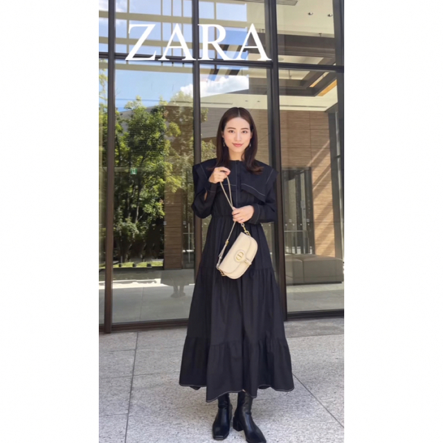 ZARA(ザラ)のZARA✳︎新品✳︎パネルポプリンワンピース レディースのワンピース(ロングワンピース/マキシワンピース)の商品写真