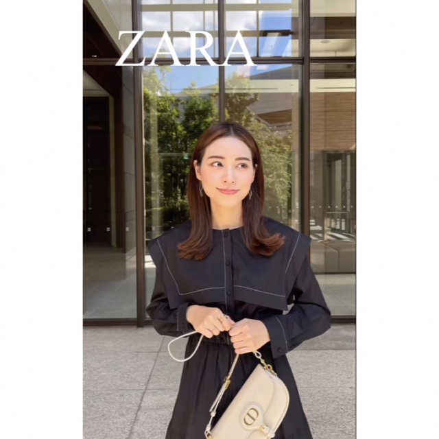 ZARA(ザラ)のZARA✳︎新品✳︎パネルポプリンワンピース レディースのワンピース(ロングワンピース/マキシワンピース)の商品写真