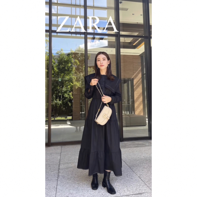 ZARA(ザラ)のZARA✳︎新品✳︎パネルポプリンワンピース レディースのワンピース(ロングワンピース/マキシワンピース)の商品写真