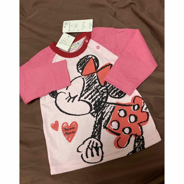 Disney(ディズニー)の【専用】ミニーちゃん　Tシャツ　95 ディズニー　ロンT キッズ/ベビー/マタニティのキッズ服女の子用(90cm~)(Tシャツ/カットソー)の商品写真