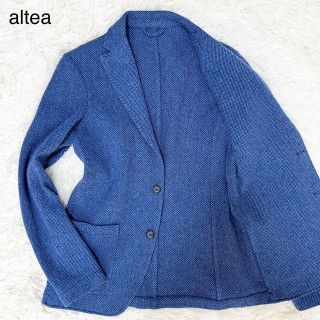 アルテア(ALTEA)の【美品】アルテア テーラードジャケット S 青 ウール 100% イタリア製(テーラードジャケット)