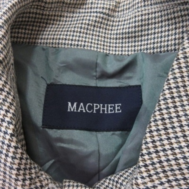 MACPHEE(マカフィー)のマカフィー ステンカラージャケット 総裏地 千鳥格子 ベージュ /YI レディースのジャケット/アウター(その他)の商品写真